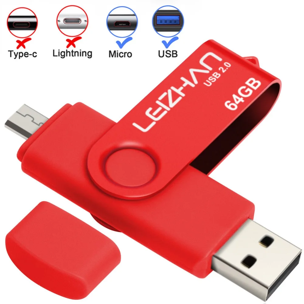 

LEIZHAN OTG USB Flash Drive for Android Mobile Devices,Photo Stick for Samsung Galaxy S7/Xiaomi/Meizu/HTC/Nokia/Moto/Huawei USB