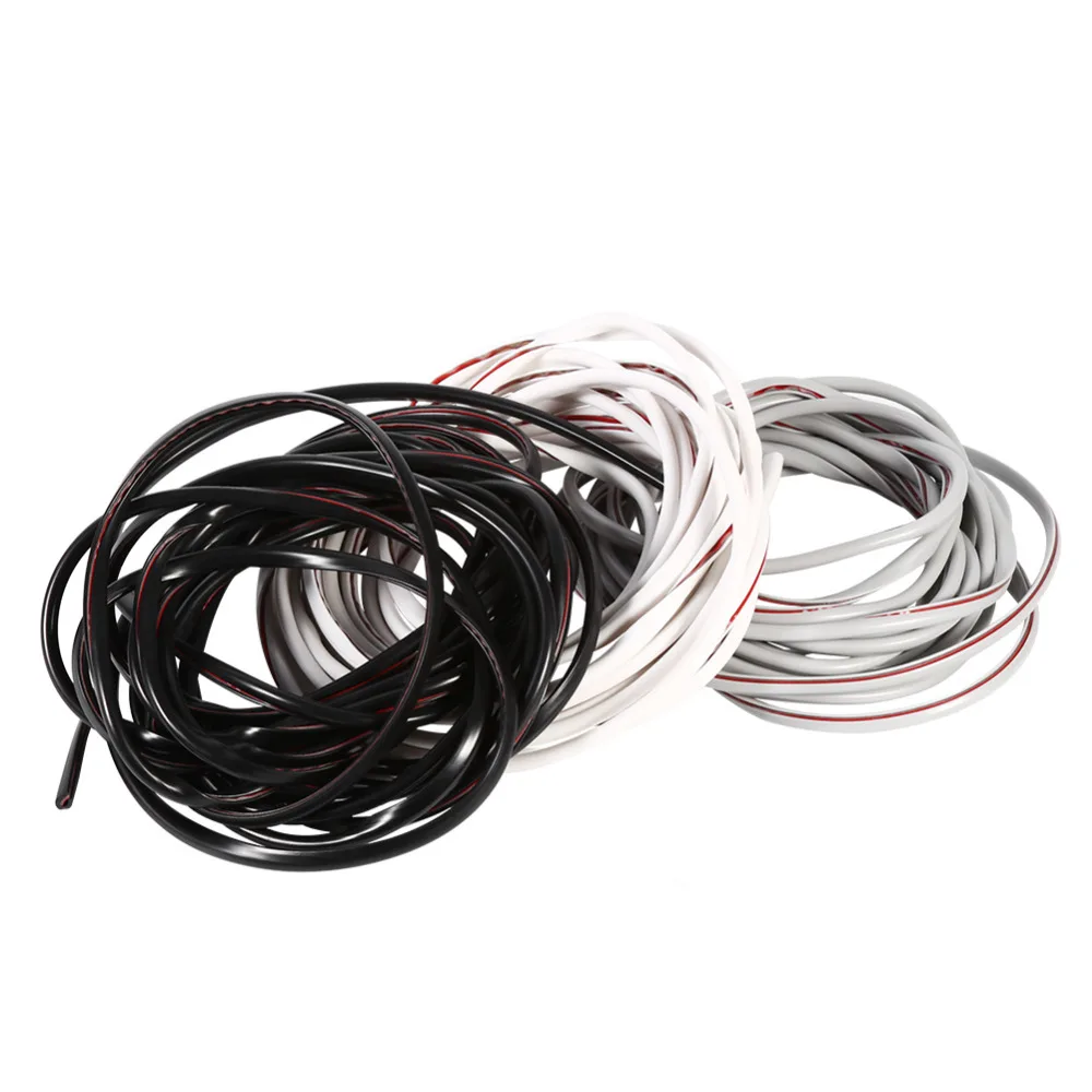 

5M Auto Car Door Moulding Rubber Strip Trim Guard Edge Protector Cover Protection Black/White/Gray Car Styling Car Accessories