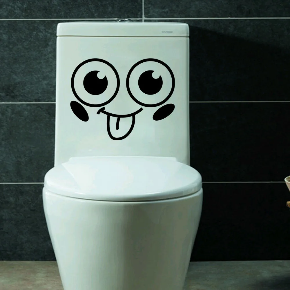 

emoji stickers Furniture toilet stickers scrapbooking kawaii stickers waterproof cute funny toys sticker single big eye toilet