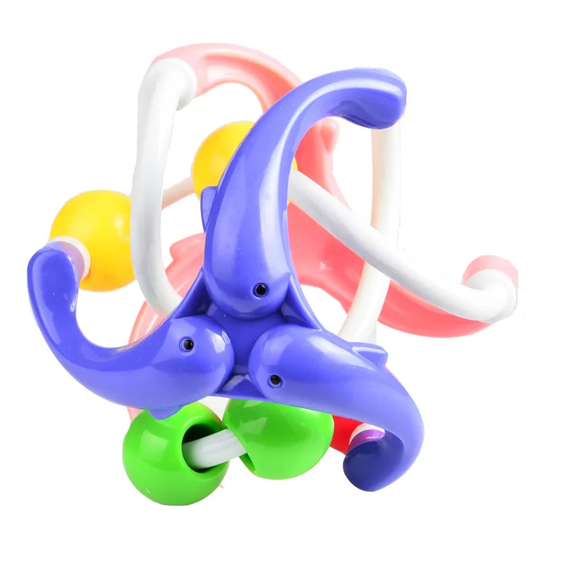 

BOHS Baby Climbing Guiding Ball,Dolphin Hand Beads Rolling Baby Toy 0-1 Years, Fine Motor Skills baby development toys