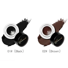 2 шт./набор подводка для глаз Водонепроницаемый природный дымчатый подводка для глаз 24 часа черный и коричневый цвет 2 в 1 быстрая/быстросохнущая подводка-гель для глаз