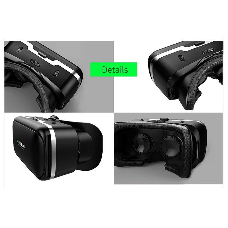 Черный ультра чистый картон VR очки коробка Виртуальная реальность 3D для Android iOS