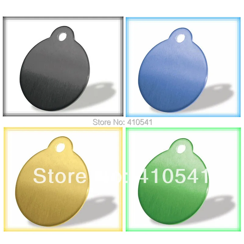 

Hot selling Free Shipping Retail Pet Products 30*30MM Mix Colors 60pcs/lot Round Shape Pet Tags Aluminum Puppy Dog Cat ID Tags