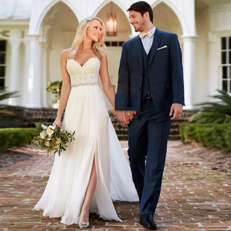 Side-Slit-A-Line-Wedding-Dresses-2016-LORIE-Vestido-De-Noiva-Chiffon-Sweetheart-Lace-Robe-De