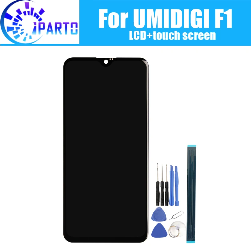 Cena 6.3 calowy wyświetlacz UMIDIGI F1 LCD + ekran dotykowy 100% oryginalny przetestowany wyświetlacz LCD Digitizer wymienny szklany panel dla UMIDIGI F1
