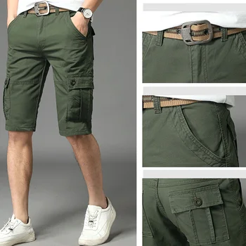 Pantalones cortos militares para Hombre, ropa de calle deportiva para Hombre, pantalones de chándal, para correr, Ejército
