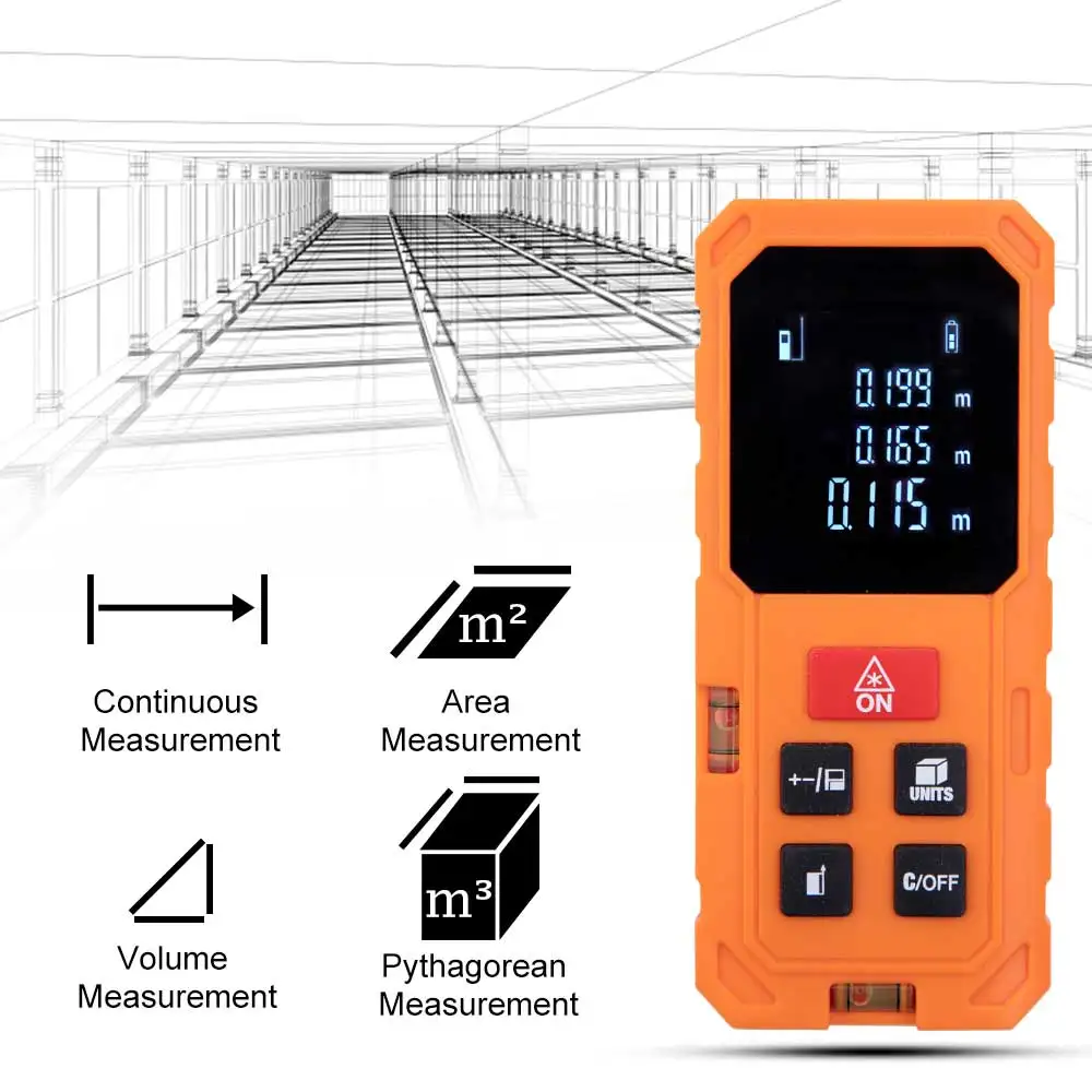 Лазерный дальномер 40 м, 60 м, 80 м, 100 м, лазерный дальномер, Лазерная Лента, дальномер, устройство для измерения, линейка, инструмент для тестирования