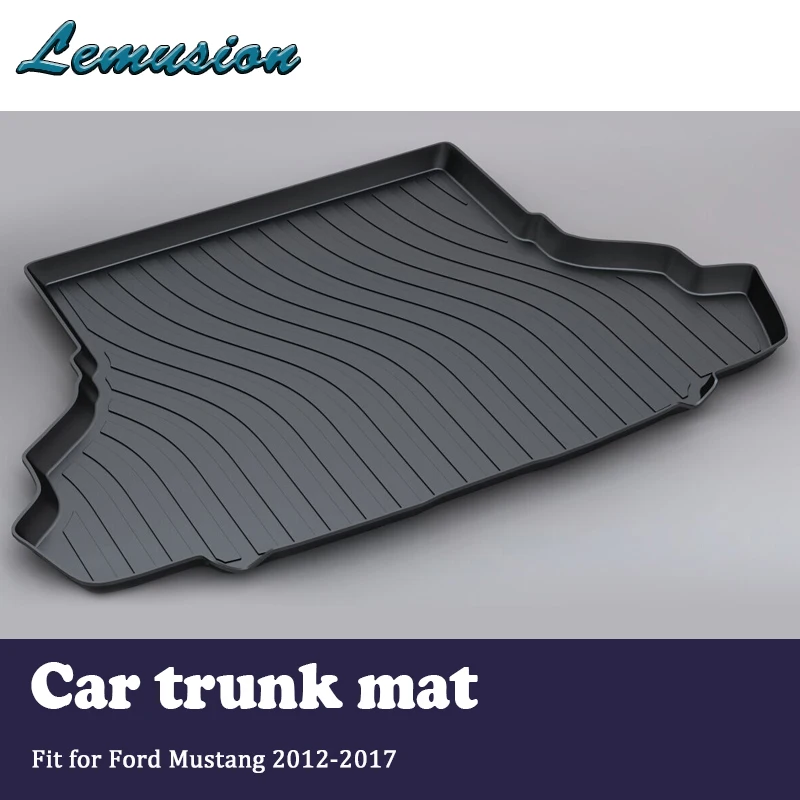

1Set Car Cargo rear trunk mat For Ford Mustang 2012 2013 2014 2015 2016 2017 Styling Boot Liner Tray Anti-slip Mat accessories