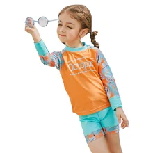 SABOLAY высокие эластичные колготки для девочек, одежда для плавания с длинным рукавом рубашки купальник для девочки Детская анти-УФ купальники быстрое высыхание водолазный костюм