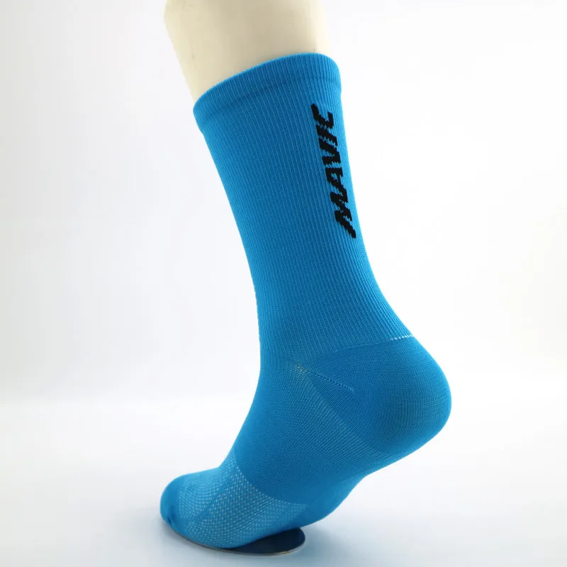 Coolmax, мужские и женские носки для велоспорта, дышащие, для спорта на открытом воздухе, баскетбола, бега, футбола, летние носки, носки для пеших прогулок, альпинизма - Цвет: Синий