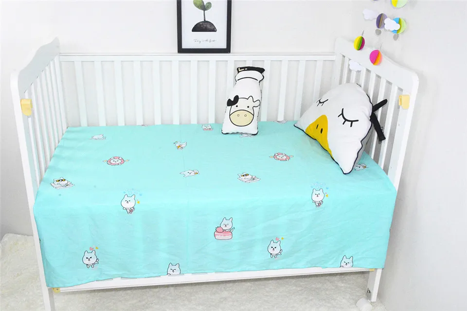 Для малышей из 3 предметов постельных комплектов, в том числе пододеяльник наволочка плоский лист мягкие Высокое качество детская кроватка