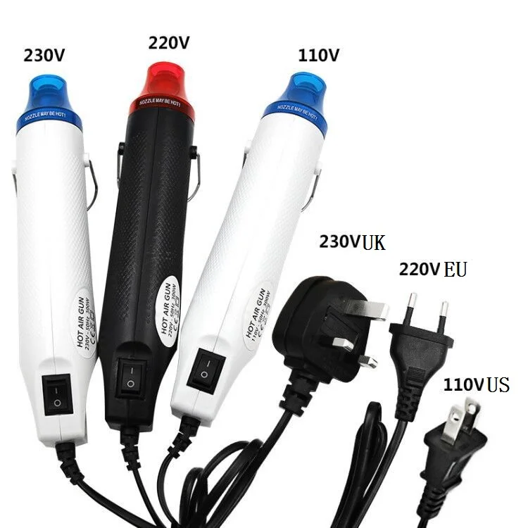 high quality 1pc 220V 110V electric Hot Air Gun/Heat Gun with supporting seat DIY tool heat gun 8018 Hot air gun EU US UK plug 2