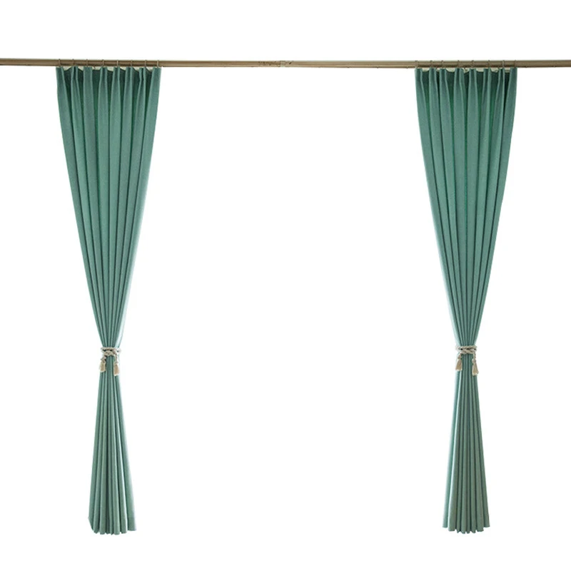 Turquoise Blackout Curtains For Bedroom Solid Color Office