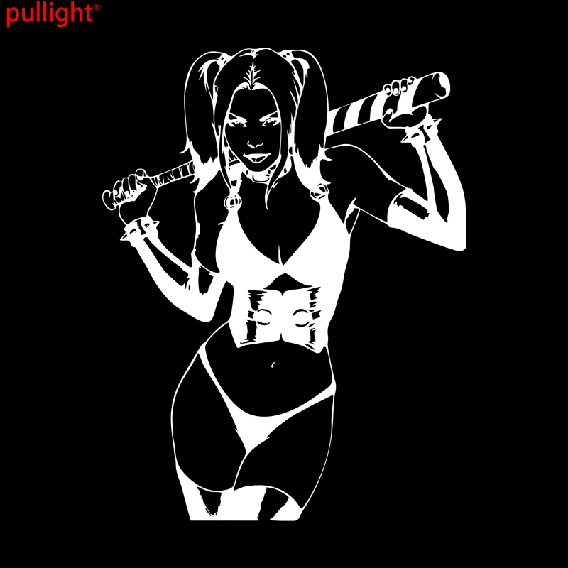 Sexy Girl Baseball Bat Lady Woman Laptop Car Truck Window Vinyl Decal Sticker