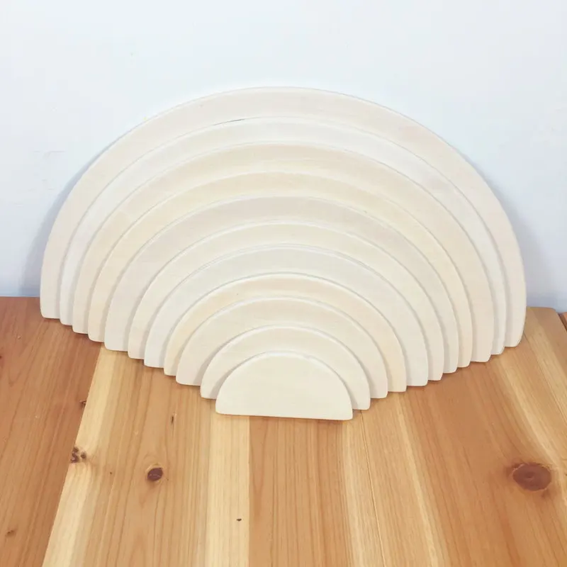 Cena Dropshipping 12 sztuk natura drewna Rainbow bloki drewniane zabawki dla dla dzieci klocki dla dzieci kształt zestaw Box zestaw prezent edukacyjny dla dzieci w wieku przedszkolnym