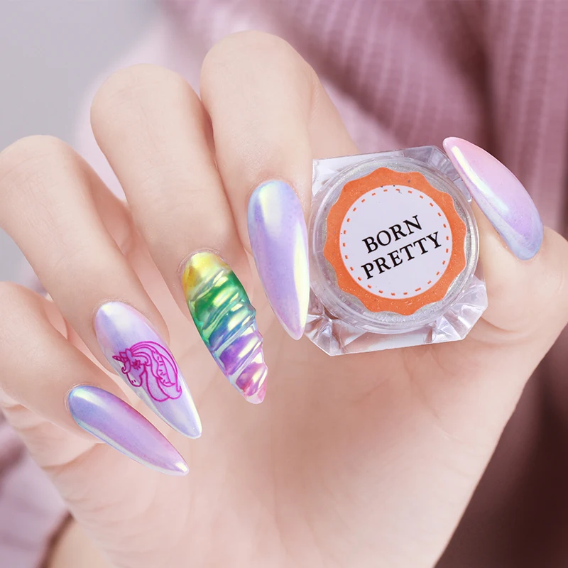 

0.3g Top Aurora Neon Pigment Powder Chameleon Mermaid Powder Super Mirror Effect Chrome Nail Rainbow Dust Nail Art DIY