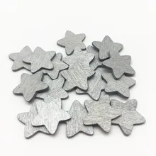 100 pçs 18mm 8 cores de madeira estrelas formas fatias para mesas de casamento do vintage decorações dispersos confetes diy artesanato de natal