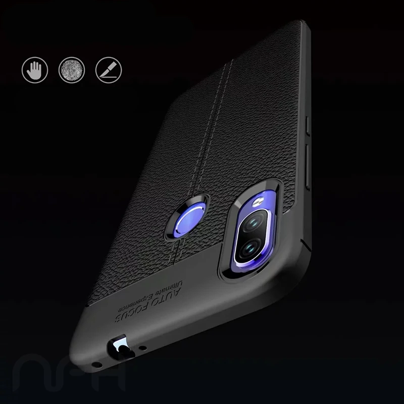 Мягкий силиконовый чехол из кожи личи в стиле ретро для Xiaomi Note 7 7S Pro защитный