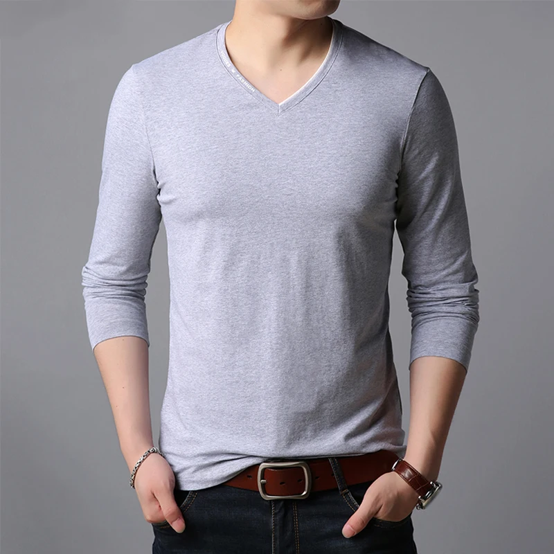 2019 New Fashion Brand T Shirts Men V Neck Trending Streetwear Tops Trends Boyfriend Gift Long Sleeve Tshirts Mens Clothing 2019 New Fashion Brand T Shirts Men V Neck Trending Streetwear Tops Trends Boyfriend Gift Long Sleeve Tshirts Mens Clothing