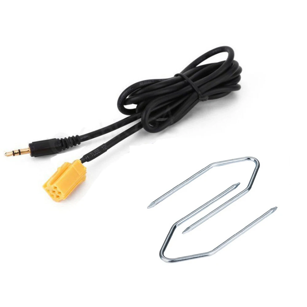 

Car 3.5MM AUX Input Adapter Cable Line with Radio removal keys For Renault Clio Megane Laguna MP3 For iPod /iPhone Tools for Cit