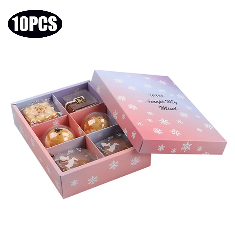 

10pcs / Wedding Party Cupcake Boxes Pastry Cookie Muffin Box Kitchen Accessorie Containers Bakery Happy Birthday Gifts Cake Boxs
