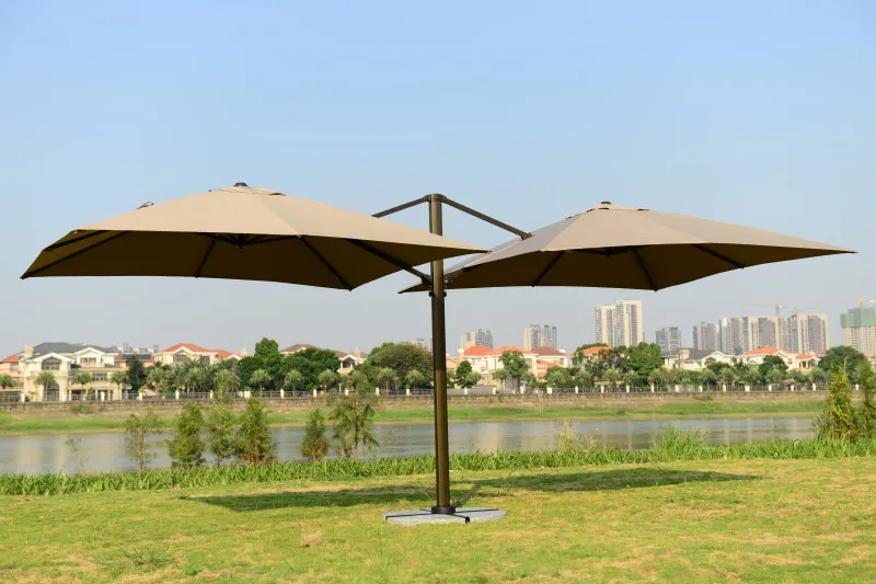 Double patio umbrella Rome outdoor umbrellas booth four sidesumbrella