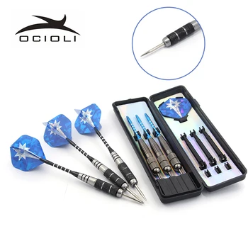 

1Set Professional 26g Competition Tungsten Steel Tip Needle Darts with Box Dart Flights+Brass Barrels Dart Tip+Dart Shafts Dardo