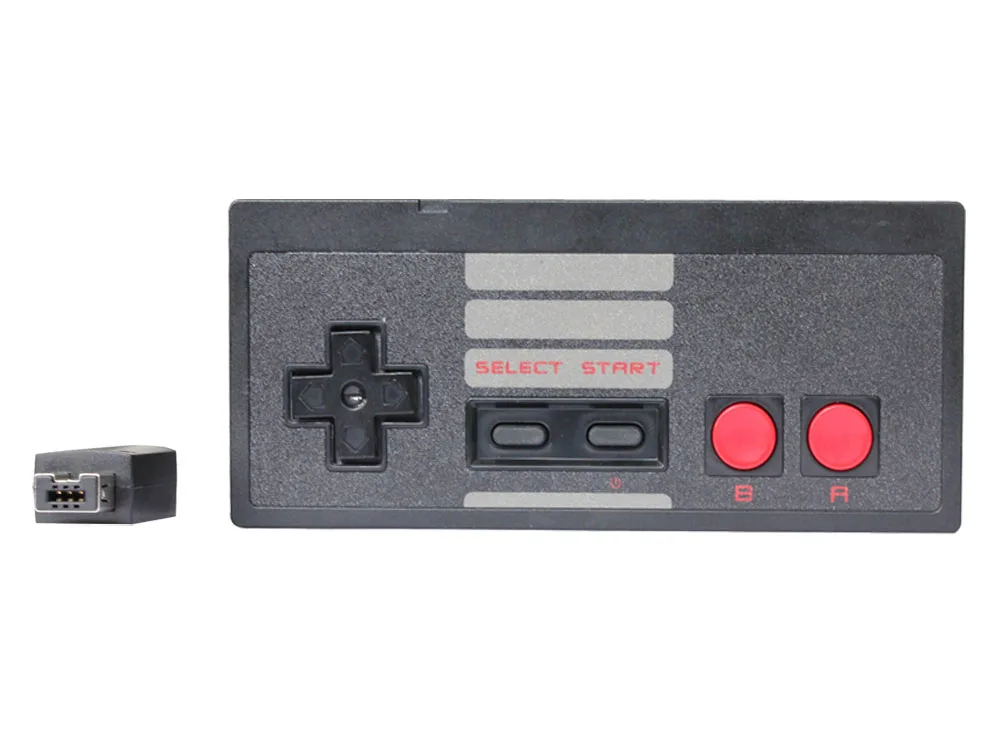 Беспроводной геймпад с разъемом USB 2,4G и игровым контроллером для nintendo для NES Mini Buttons Classic Edition с приемником - Цвет: Black