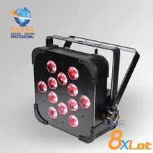 8X Лот rasha Quad заводская цена 12*10 Вт RGBA/RGBW 4в1 небеспроводной светодиодный плоский параболический алюминиевый рефлектор, дискотечный светодиод Par свет для сценическое мероприятие Вечерние