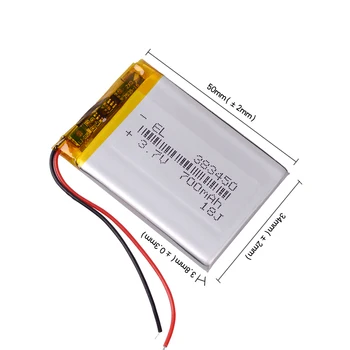 

383450 3.7V 800mAH 403450 li polymer lithium ion / Li-ion battery for GPS mp3 player mp4 mp5 dvd DVR video recorder navigator