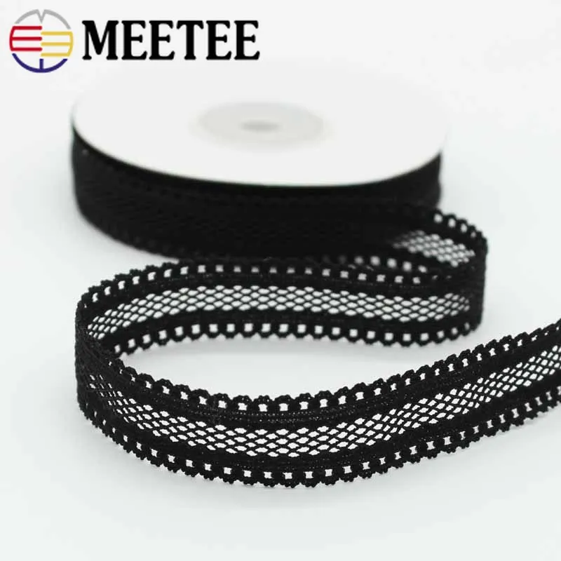 Meetee 22 метра 1 8 см кружевная сетчатая полоя эластичная лента тесьма для рукоделия