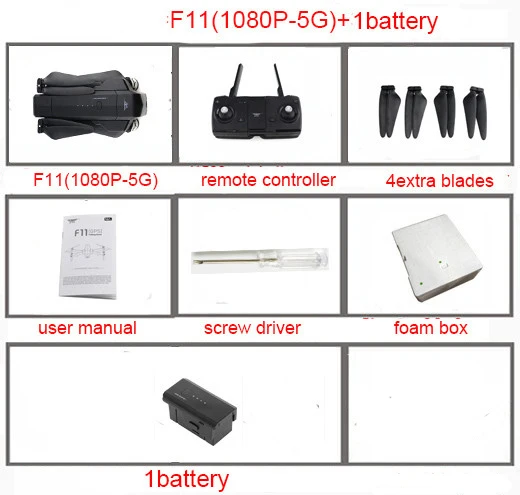 SJRC F11 gps 5G Wifi FPV с камерой 1080P 25 минут время полета бесщеточный складной рычаг селфи RC Дрон Квадрокоптер - Цвет: Черный