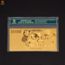 Продукт Италия мировая валютная бумага 100000 Лира Позолоченные деньги Реплика бумажная банкнота коллекции с COA