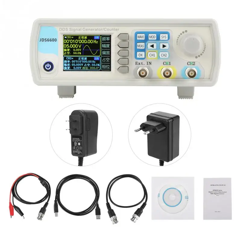 

JDS6600 DDS Signal Generator Counter Digital Control Sine Frequency AC100-240V Optional