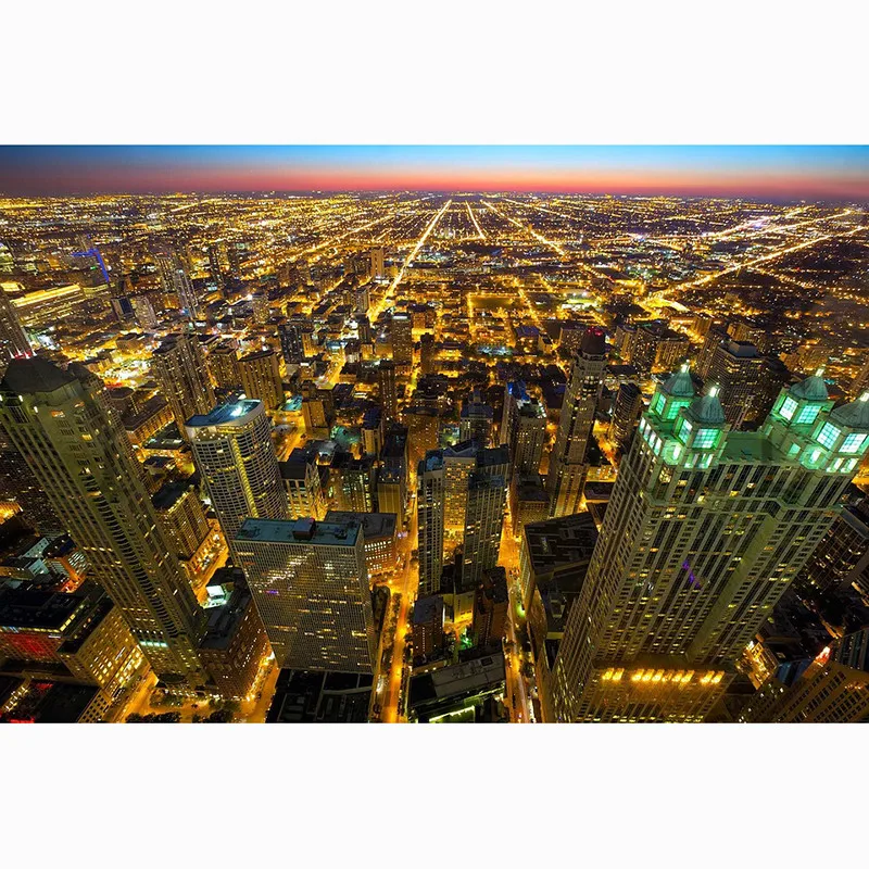 

5D DIY Full Square Diamond Painting Cross Stitch " Chicago Skyline " 3D Diamond Embroidery Rhinestone Mosaic Home Decor Gift