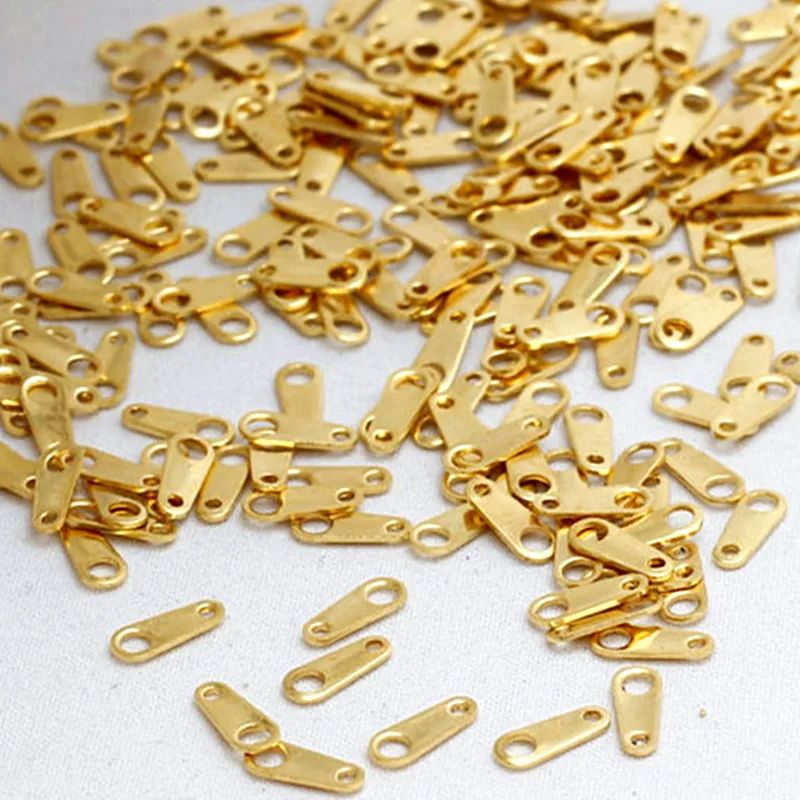 

50P raw brass 24k Shiny Gold Plated Cord End , cord tip , Crimps ,,(Nickel Free and Lead Free). 8x3mm BRT336. dom25