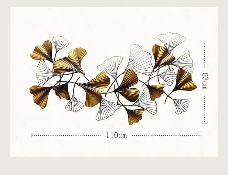 Современные листок гинкго настенные подвески для самодеятельного творчества украшения дома гостиной диван фон Офис крыльцо 3D настенные украшения