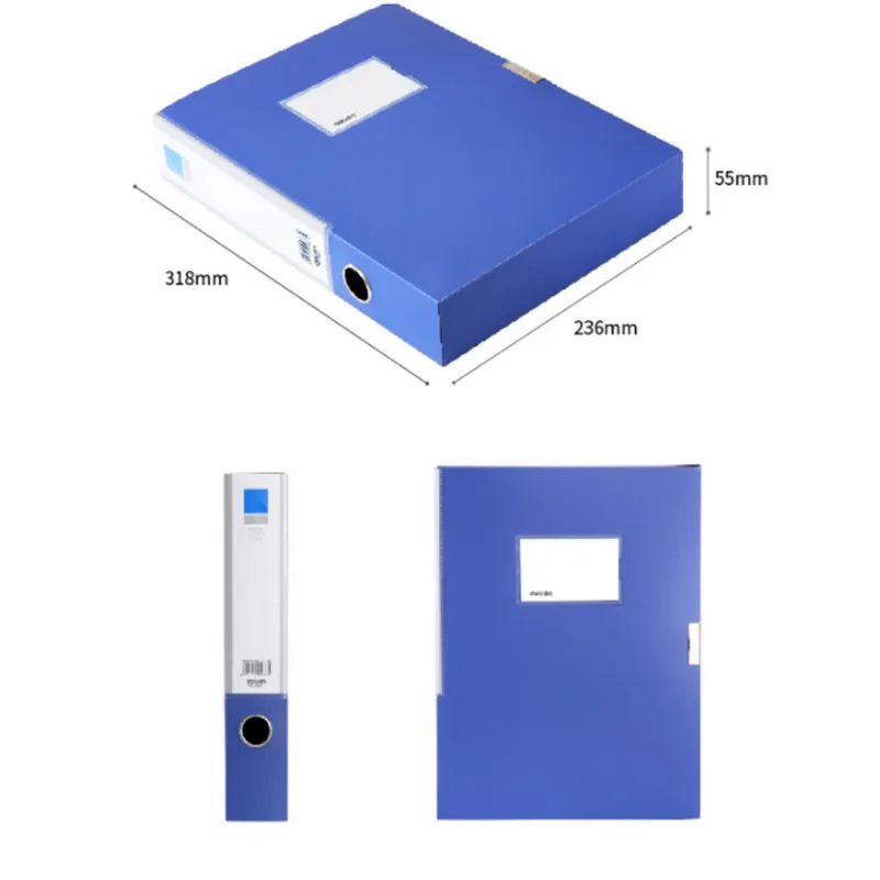 Высокое качество A4 пластиковая коробка для бумаг канцелярские принадлежности 55 мм принадлежности для студентов и канцелярские принадлежности