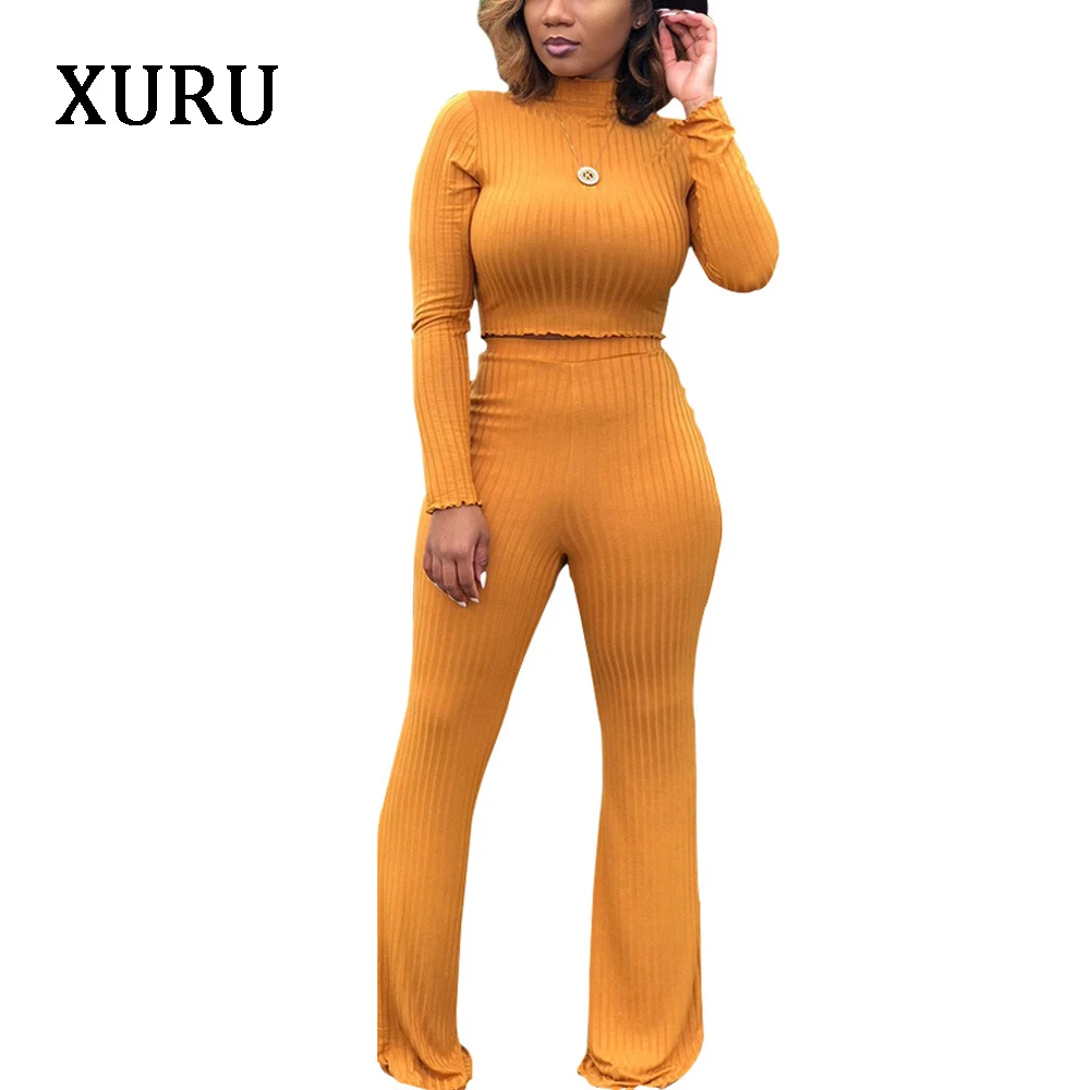 XURU Autumn And Winter Women's Fashion Sexy Two-piece Suit Jumpsuit Suit Sexy Party Club Clothing Jumpsuit 
