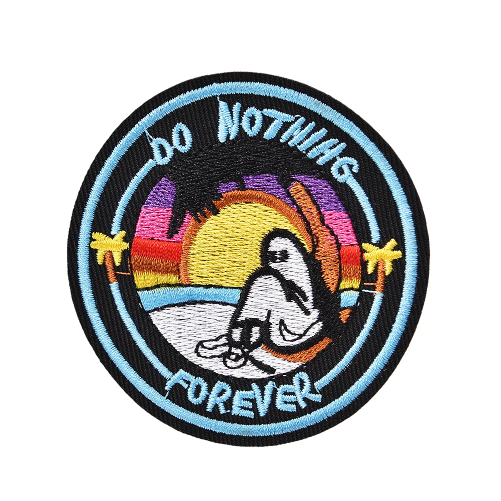 1 нашивка Do Nothing Forever патч для одежды с вышивкой наклейки одежды|iron on|iron on patch