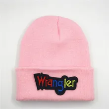 LDSLYJR хлопковая утолщенная вязаная шапка с вышитыми буквами, зимняя теплая шапка Skullies, шапка бини, шапка для мужчин и женщин 39