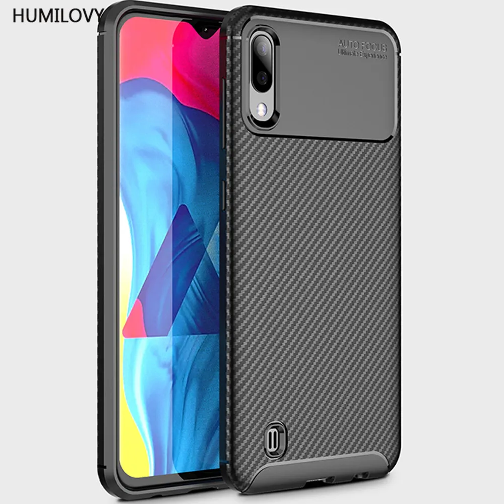 

For Samsung galaxy M10 Case M10 Capa Carbon Fiber texture Shockproof Soft TPU Back Cover For Samsung Galaxy M10 SM-M105F Fundas
