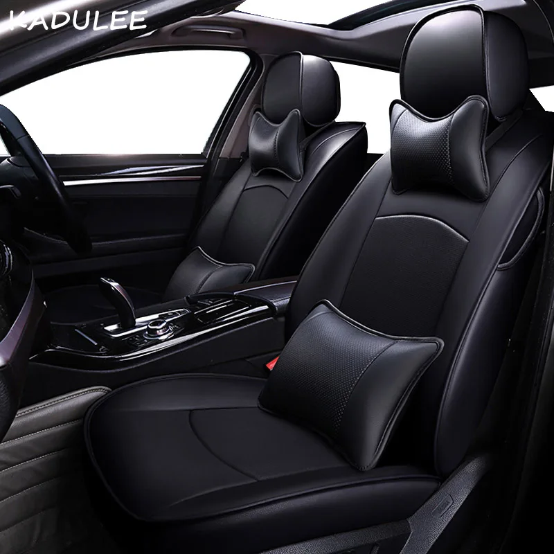 KADULEE custom real leather car seat cover For vw golf 4 5 6 VOLKSWAGEN polo 6r 9n passat b5 b6 b7 b8 Touareg Tiguan car seats - Название цвета: Deluxe Edition