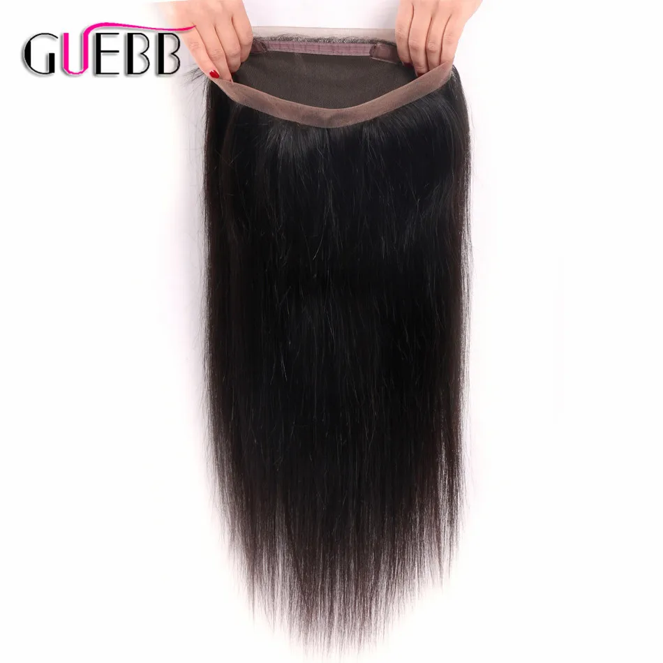  Abdo 360 Lace Frontal Closure Straight 360 Frontal Closure With Baby Hair Indian Hair Remy 100% Hum