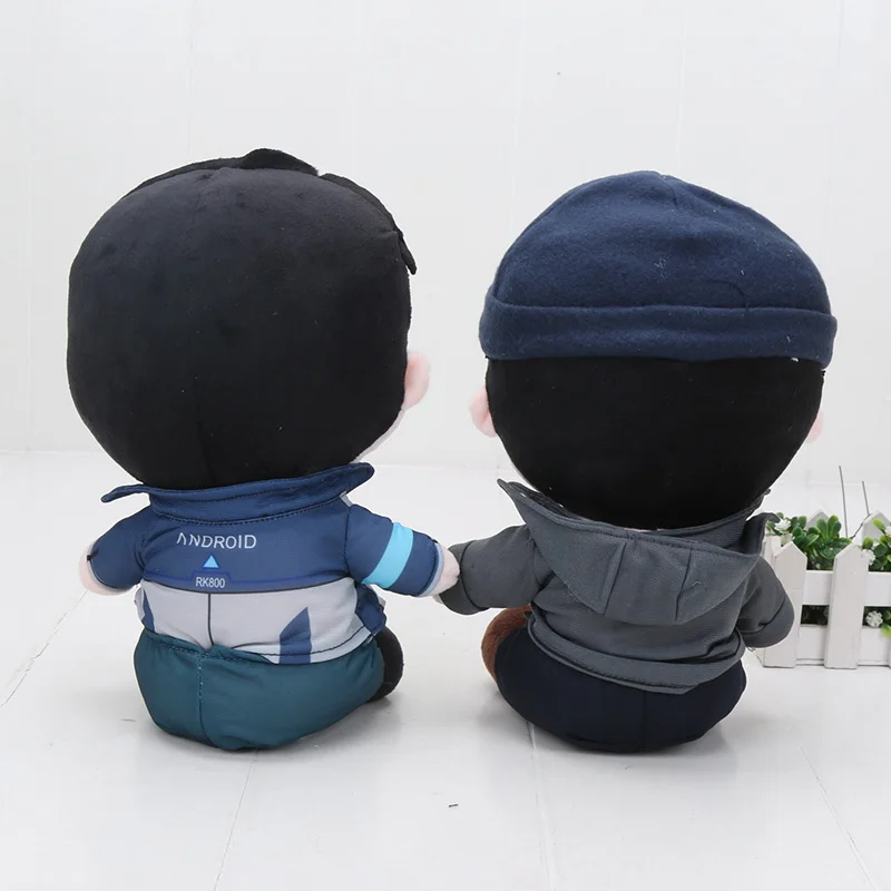 Boy OHEPFD Detroit Become Human DBH Connor Stuffed Pillow Doll Cushion Toy Gift Hugging Pillow Plush Toy Plush Soft Pillow Doll Gifts for Kids Girl