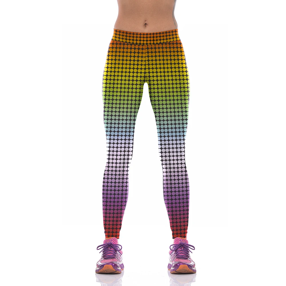 NEW KYK1036 Sexy Girl Women Polka Dots 3D Prints High Waist font b Running b font