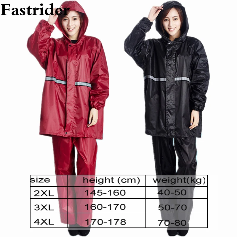 Quality-Impermeable-durable-Raincoat-Women-Men-Jacket-Pants-Set-Adult-Rain-Poncho-Thick-Police-Rain-Gear (2) 