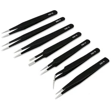 ESD антистатические промышленный Пинцет нержавеющая сталь электронные компоненты Пинцет коррозионной обслуживания Ремонт Инструменты