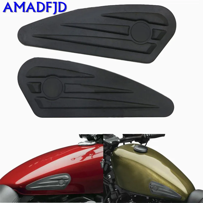 

Tank Stickers Rubber Peel Fuel Tank Pads Legs Knees Protector for Harley Sportster 1200 Custom XL1200C Iron XL883 Street Fat Bob