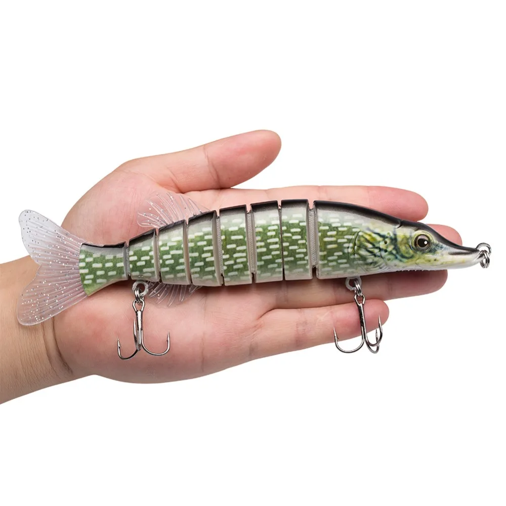 Bassdash Swimbaits мульти шарнирные кренкбейты Твердые Bluegill Щука приманка для пресной воды морской окунь игра рыбалка, 3-Pack, 20 см/70 г